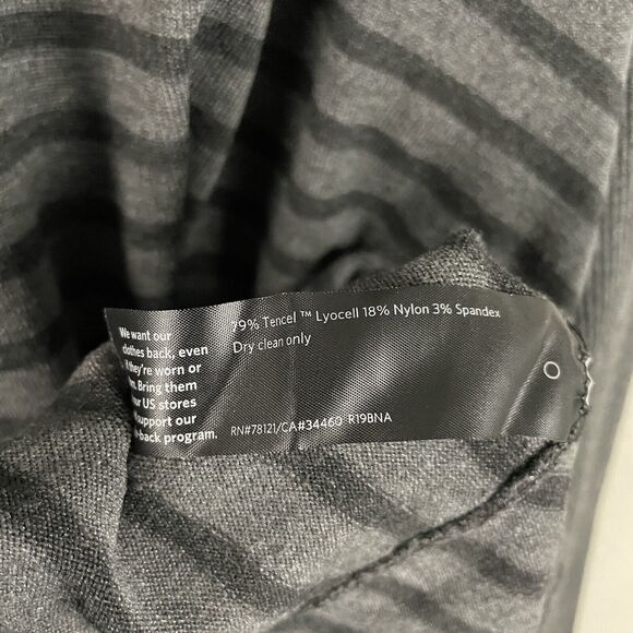 Eileen Fisher Size XS Striped Lyocell Blend Knit Mock Neck Sweater - Picture 4 of 5